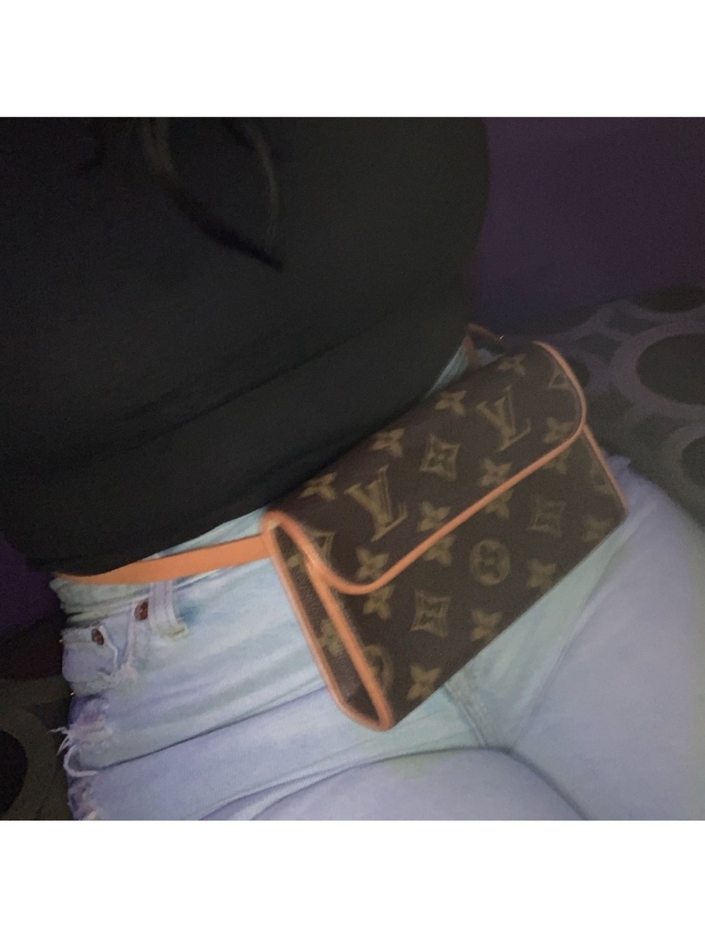 Louis Vuitton Monogram Canvas waist belt bag  with Natural Leather belt - Picture 7 of 7